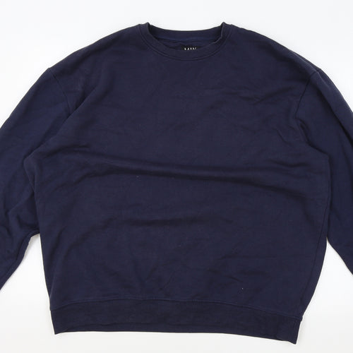 Boohoo Mens Blue Polyester Pullover Sweatshirt Size M