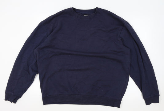 Boohoo Mens Blue Polyester Pullover Sweatshirt Size M