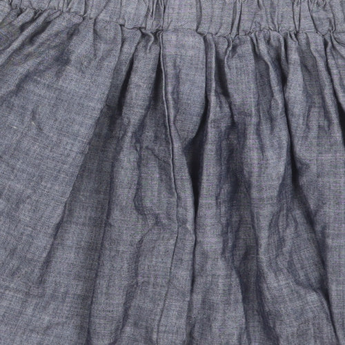 George Girls Blue Cotton A-Line Skirt Size 12-13 Years Regular Pull On