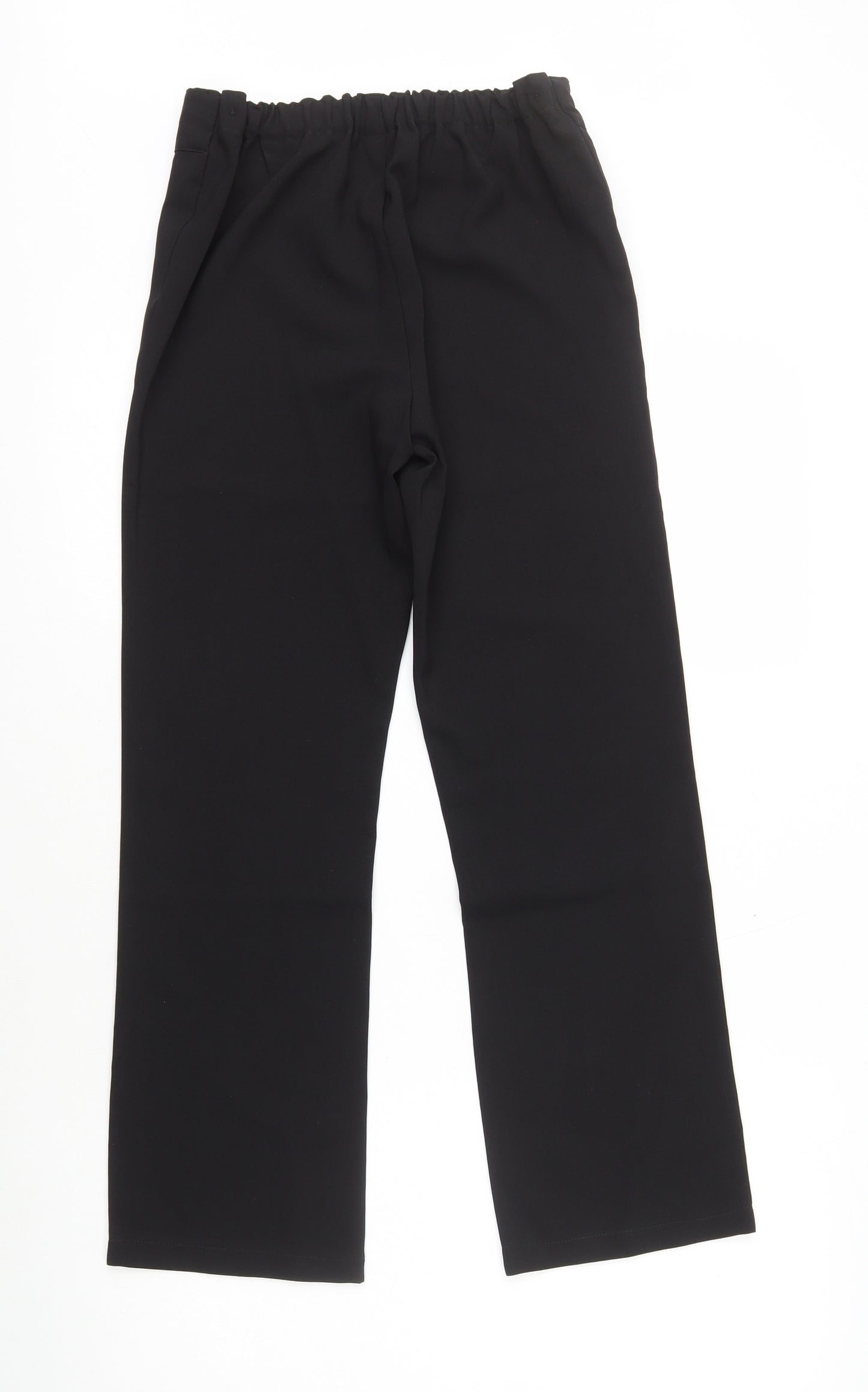 SCHOOLWEAR Girls Black Polyester Dress Pants Trousers Size 12 Years L27 in Regular