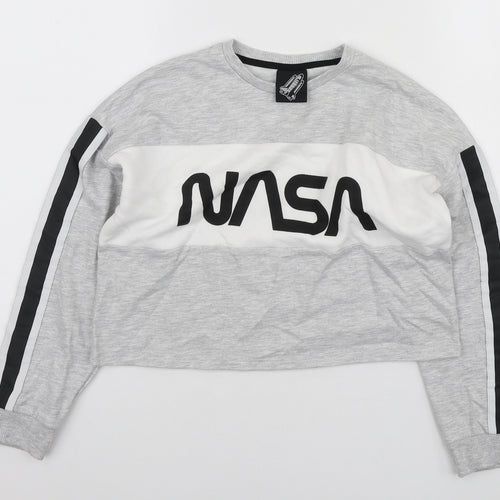 George Girls Grey Polyester Pullover Sweatshirt Size 9-10 Years Pullover - NASA