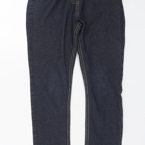 Nutmeg Girls Blue Polyester Jegging Jeans Size 5-6 Years Regular Pullover