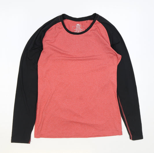 Crane Womens Red Polyester Basic T-Shirt Size S Round Neck Pullover