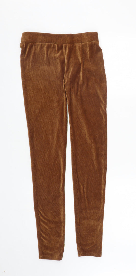 PEP&CO Womens Brown Polyester Jegging Leggings Size 8 L28.5 in