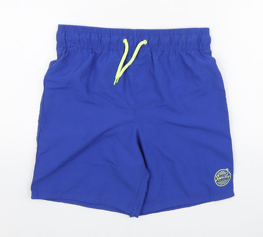 George Boys Blue Polyester Sweat Shorts Size 9-10 Years Regular Drawstring - Swimming Shorts
