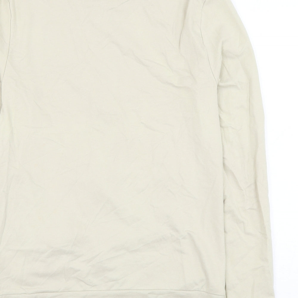 ASOS Mens Beige Cotton Full Zip Sweatshirt Size M