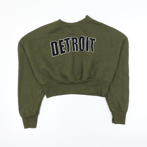 New Look Girls Green Polyester Pullover Sweatshirt Size 12-13 Years Pullover - Detroit