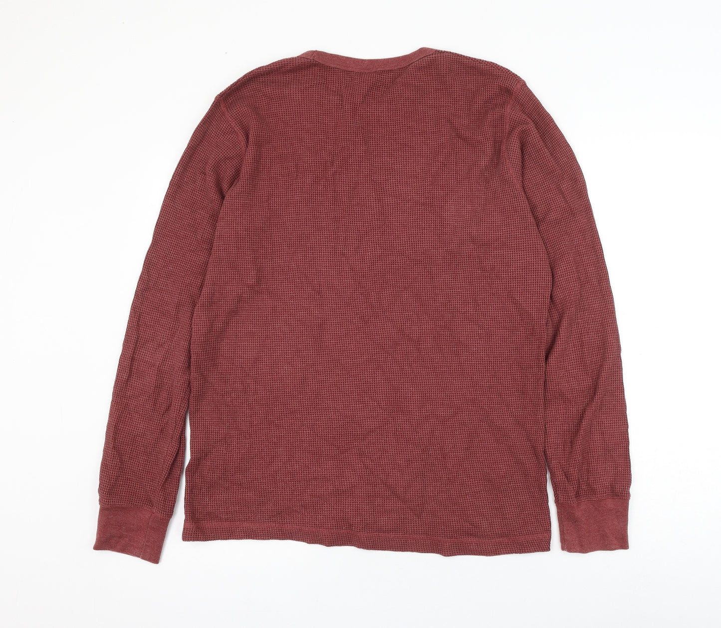 Uniqlo Mens Red Cotton Pullover Sweatshirt Size M