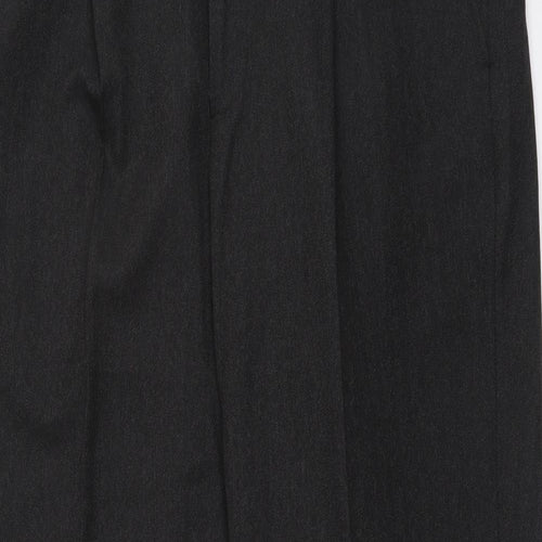 JACK REID Mens Grey Polyester Trousers Size 38 in L30 in Regular Button