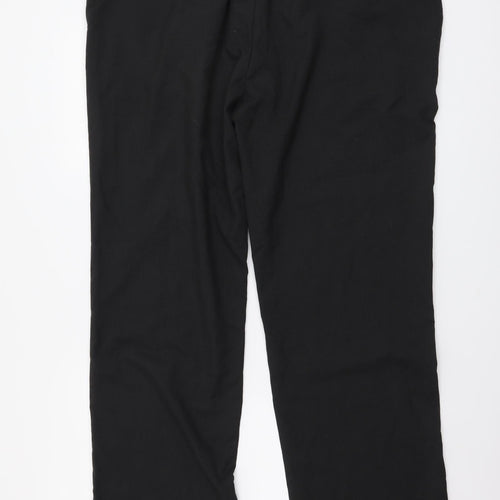 Jeff Banks Mens Grey Polyester Trousers Size 40 in L30 in Regular Button