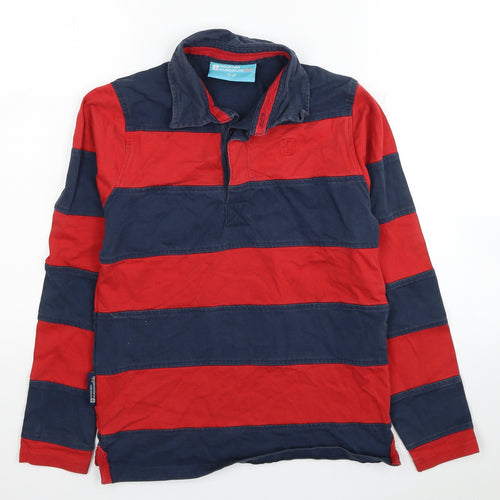 Mountain Warehouse Boys Red Striped Cotton Pullover Sweatshirt Size 11-12 Years Pullover