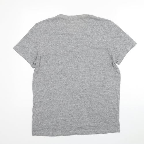 Gap Mens Grey Cotton T-Shirt Size M Round Neck - New York