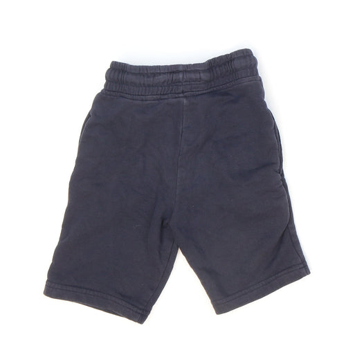 NEXT Boys Blue Cotton Sweat Shorts Size 5-6 Years Regular Drawstring