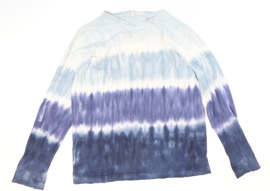 Lands' End Boys Blue Cotton Pullover Sweatshirt Size 14 Years Pullover - Tie-Dye