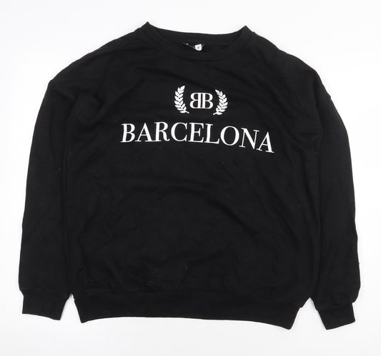 PEP & CO Mens Black Cotton Pullover Sweatshirt Size M - Barcelona
