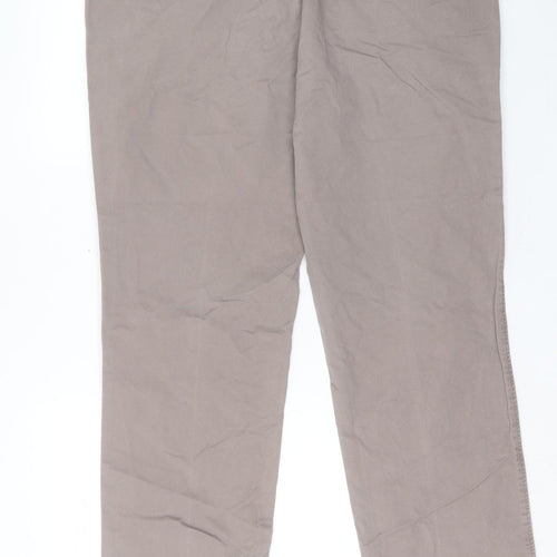 Gurteen Mens Beige Cotton Chino Trousers Size 40 in L30 in Regular Button
