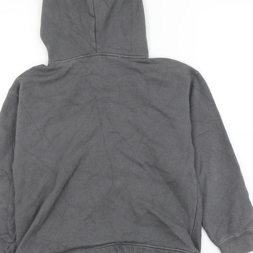 Zara Girls Grey Cotton Pullover Hoodie Size 9 Years Pullover - Knot Front