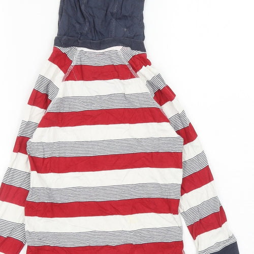 Primark Boys Multicoloured Striped Cotton Pullover Hoodie Size 5-6 Years Pullover
