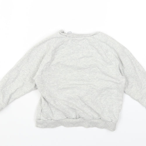 NEXT Boys Grey Round Neck Cotton Pullover Jumper Size 2-3 Years Pullover