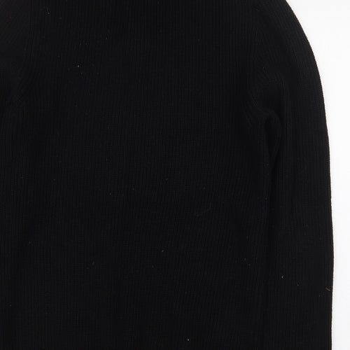 F&F Mens Black Acrylic Pullover Sweatshirt Size S