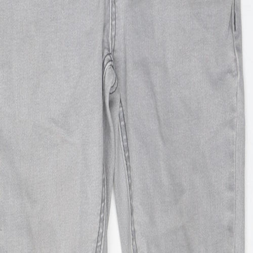 NEXT Girls Grey 100% Cotton Skinny Jeans Size 9 Years Regular Zip