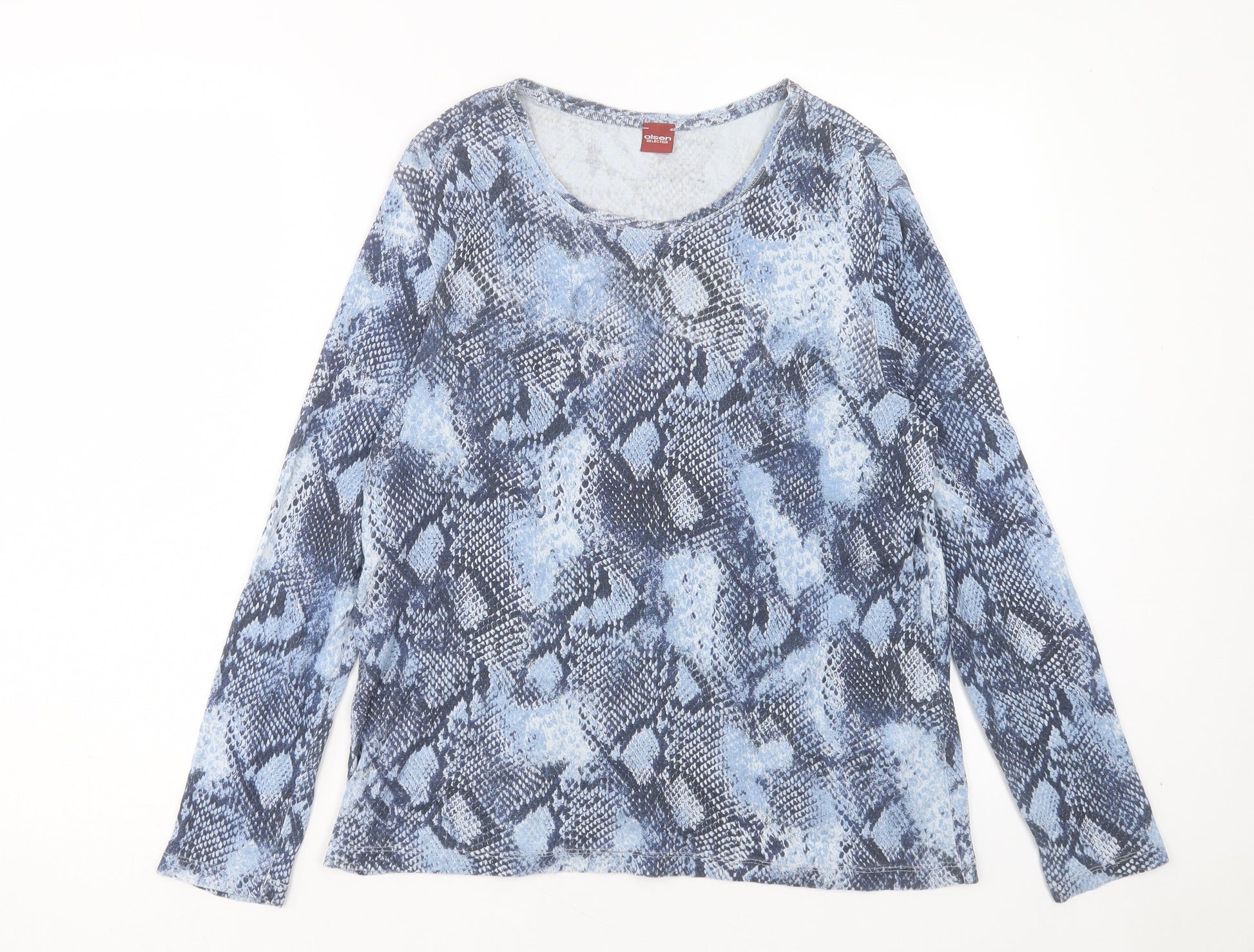 Cotton Blend Long Sleeve Animal Print Tunic Shirt - Olsen Fashion