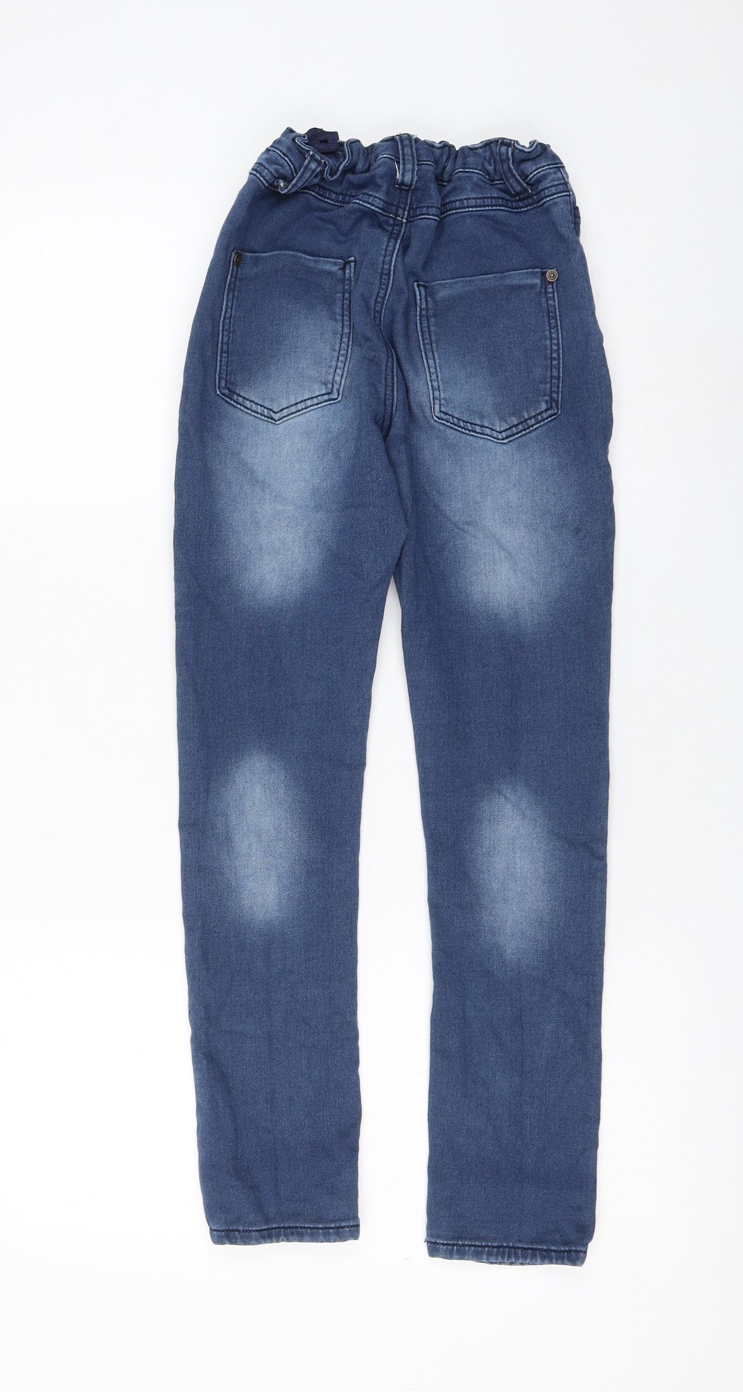 Jack Greens Girls Blue Cotton Skinny Jeans Size 9-10 Years Regular Zip