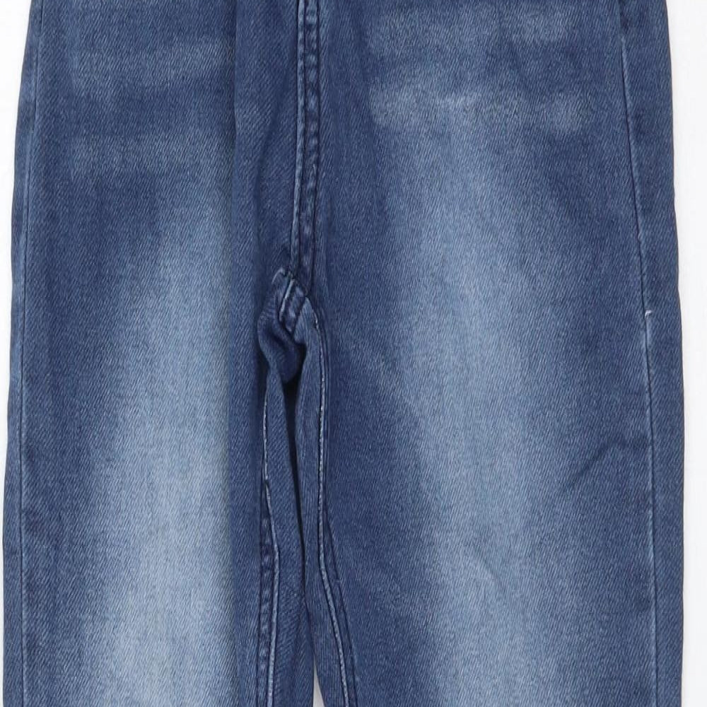 Jack Greens Girls Blue Cotton Skinny Jeans Size 9-10 Years Regular Zip