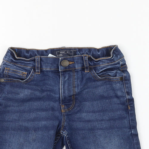 NEXT Boys Blue Cotton Bermuda Shorts Size 4 Years Regular Zip