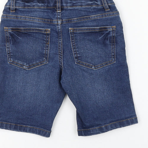 NEXT Boys Blue Cotton Bermuda Shorts Size 4 Years Regular Zip