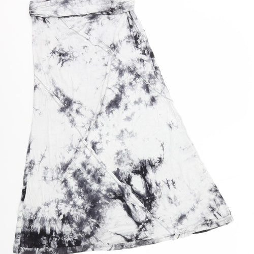 COIN 1804 Womens Grey Geometric Rayon A-Line Skirt Size S - Tie Dye