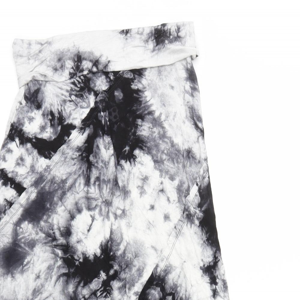 COIN 1804 Womens Grey Geometric Rayon A-Line Skirt Size S - Tie Dye