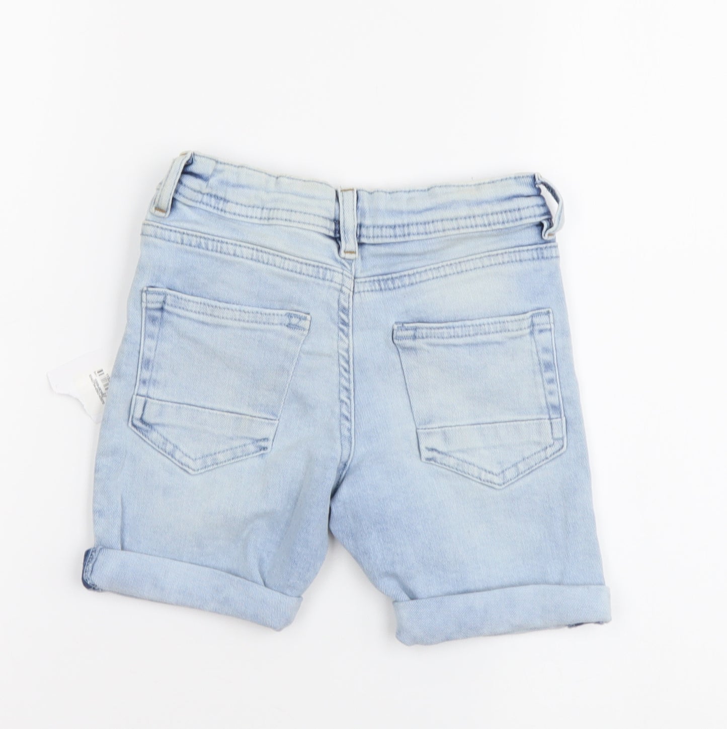 Denim & Co. Boys Blue Cotton Cargo Shorts Size 2-3 Years Regular Zip - Distressed Look