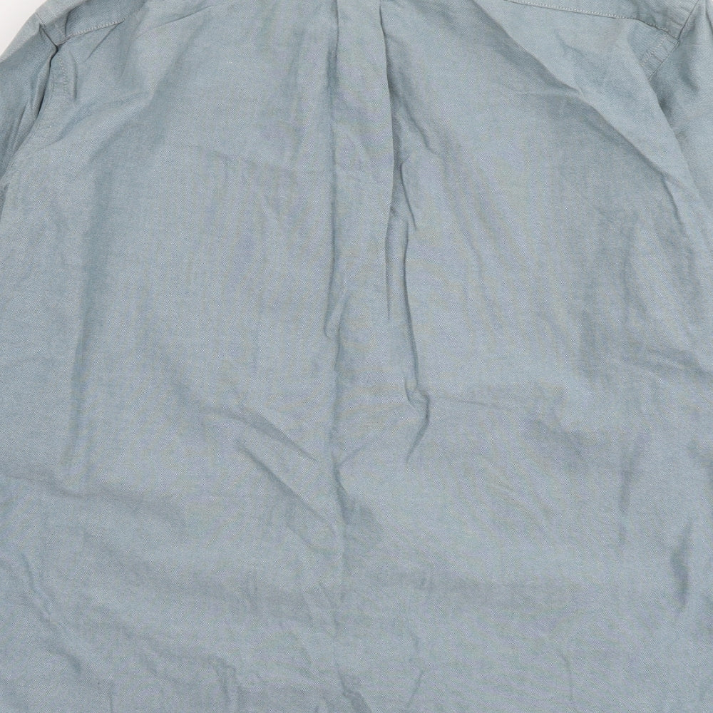 Gap Mens Blue Cotton Button-Up Size XL Collared Button