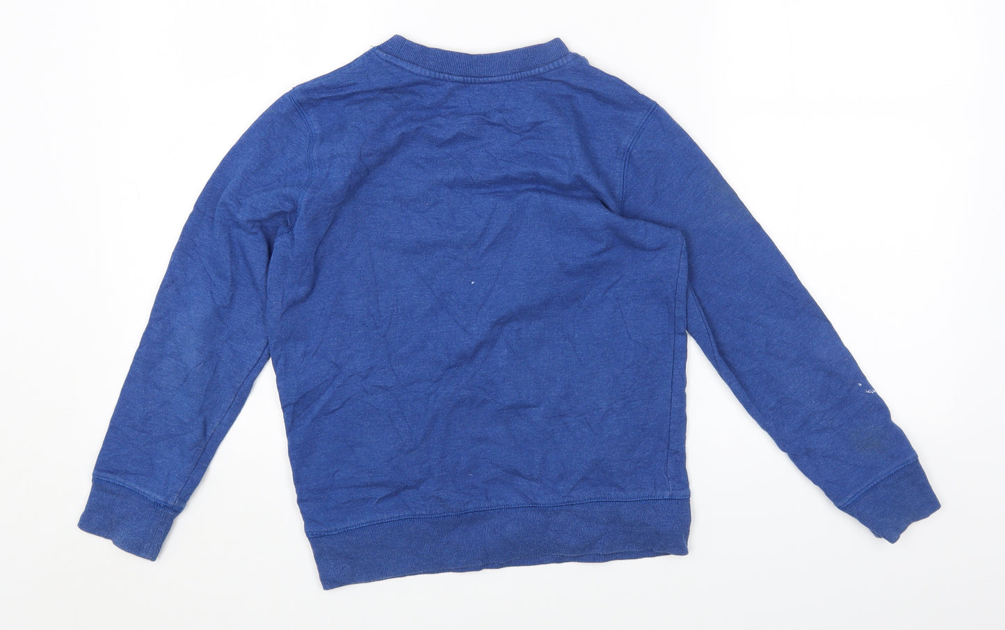George Boys Blue Round Neck Cotton Pullover Jumper Size 9-10 Years Pullover - USA Brooklyn Williamsburg 1971