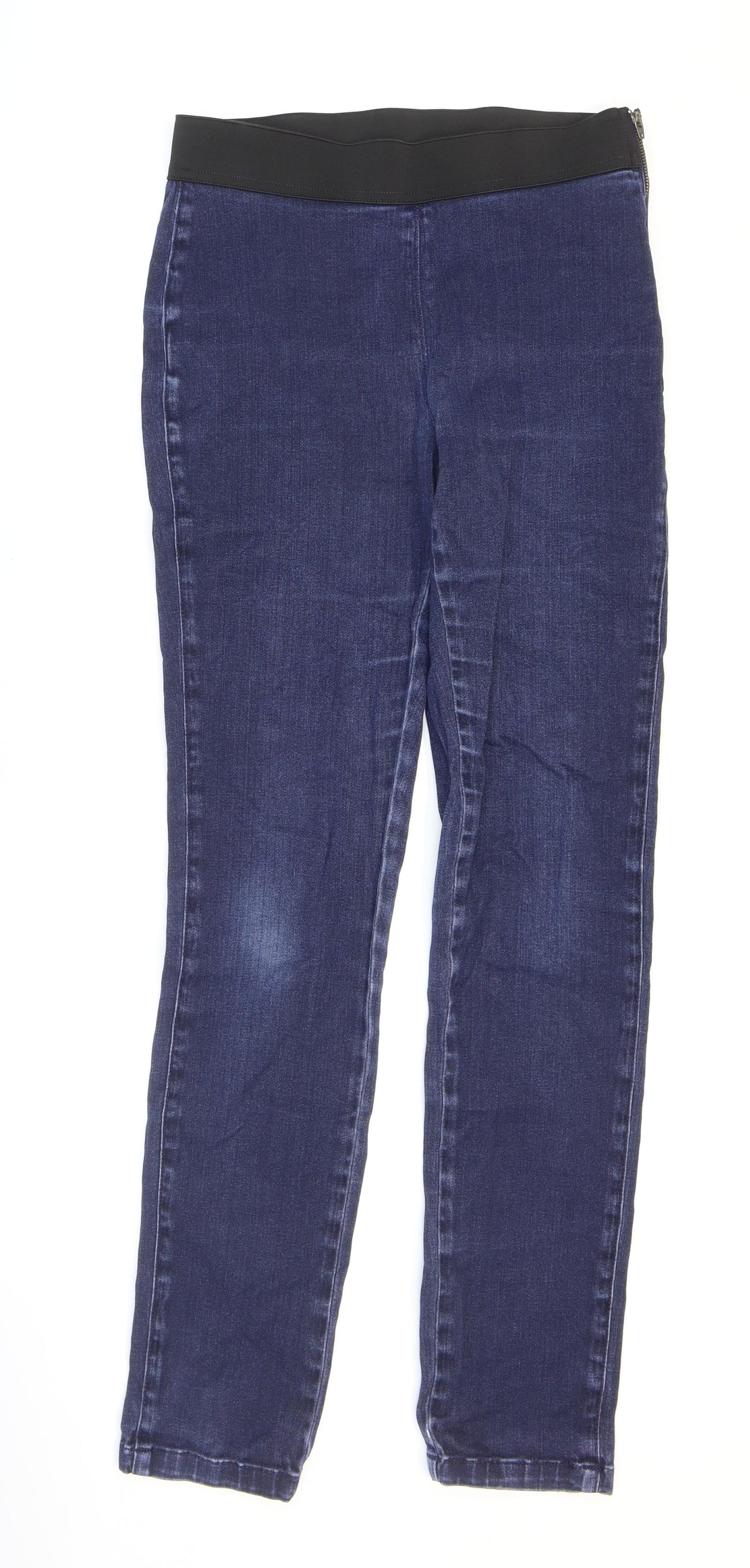 Reiss Womens Blue Cotton Jegging Jeans Size 10 L28 in Regular Zip