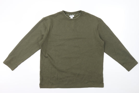 Para Mens Green Polyester Pullover Sweatshirt Size S - Size S/M