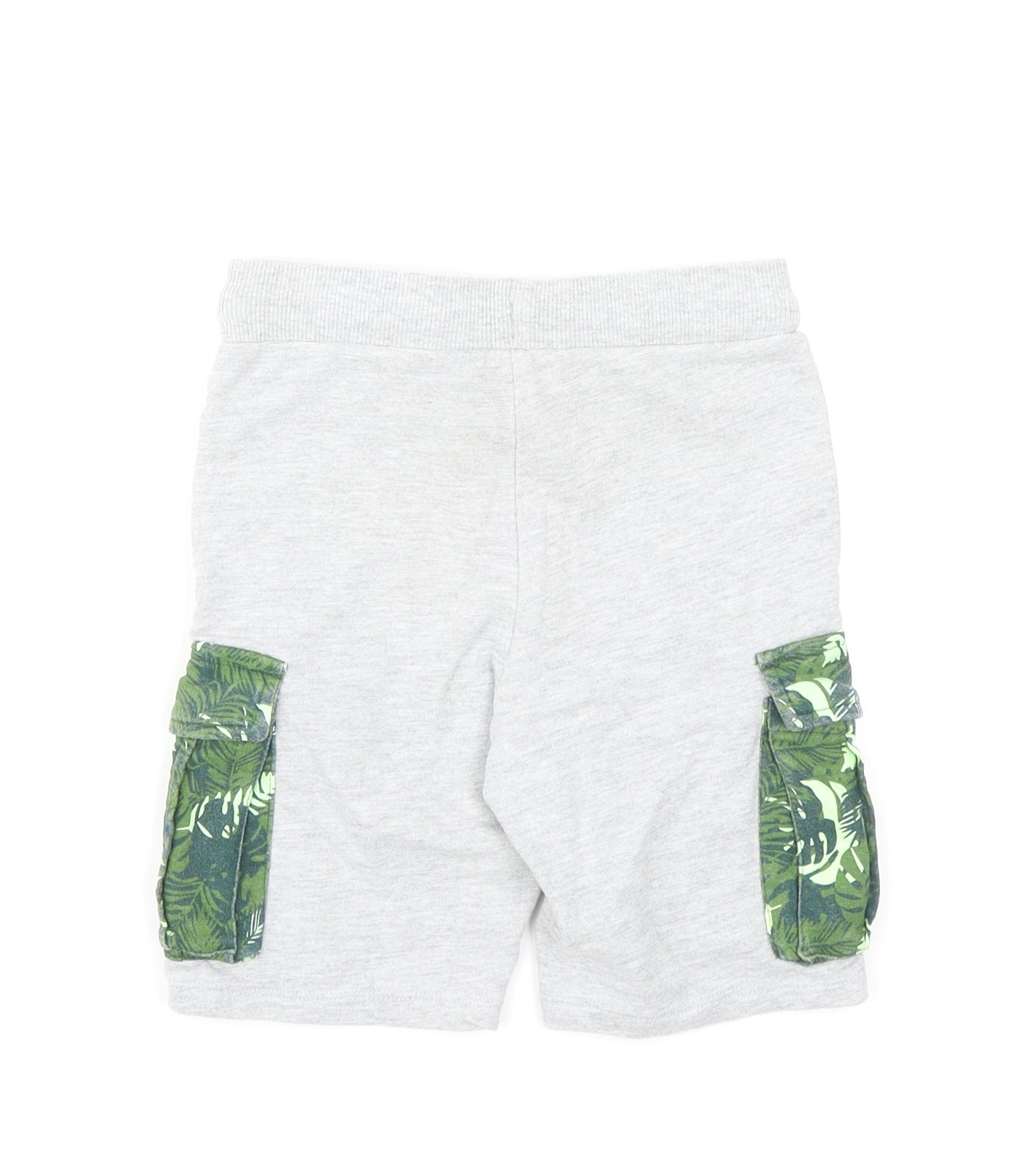 Little Kids Boys Grey Cotton Sweat Shorts Size 3-4 Years L6.5 in Regular Drawstring - Short length