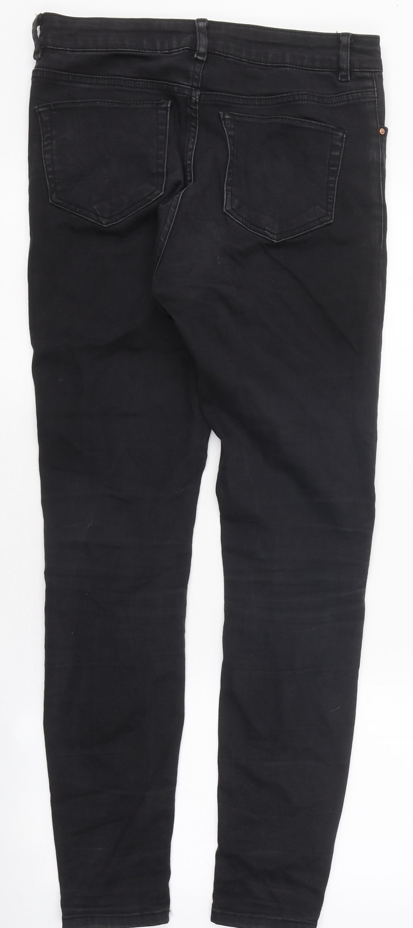 ASOS Mens Black Cotton Skinny Jeans Size 29 in L34 in Regular Zip
