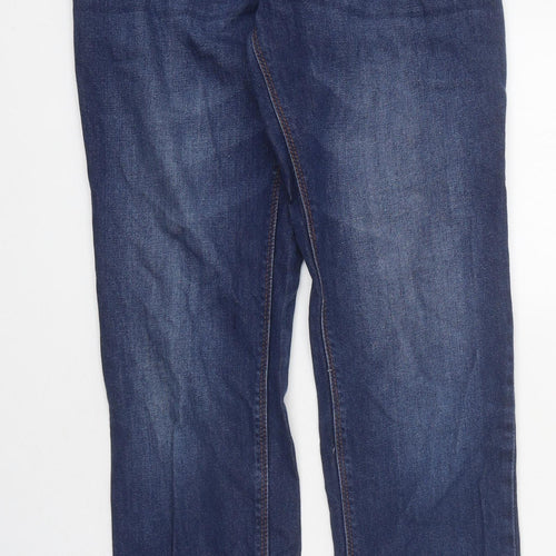 NEXT Girls Blue 100% Cotton Straight Jeans Size 9 Years Regular Zip