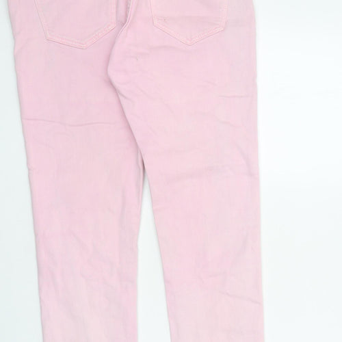 Witchery Girls Pink 100% Cotton Skinny Jeans Size 9 Years L26 in Relaxed Tie