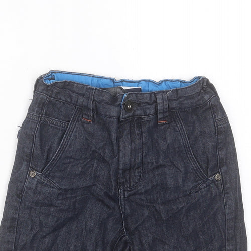 NEXT Boys Blue Cotton Bermuda Shorts Size 6 Years Regular Buckle