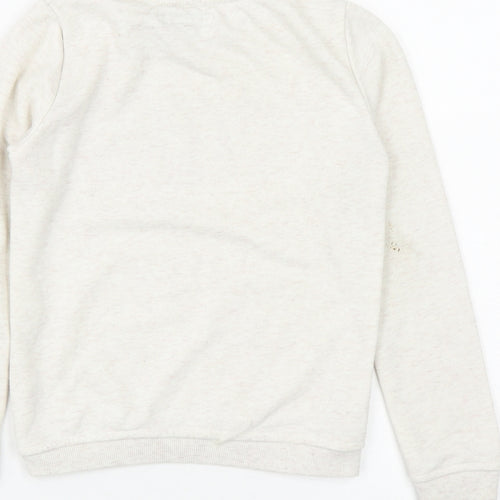 Primark Girls Ivory Cotton Pullover Sweatshirt Size 7-8 Years Pullover - WOW