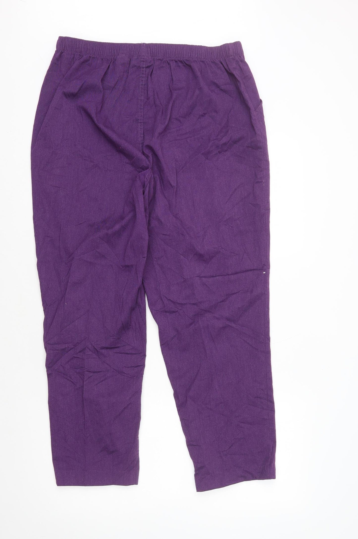 Croft & Barrow Womens Purple Cotton Capri Trousers Size XL L26 in Regular