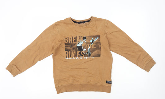 George Boys Brown Cotton Pullover Sweatshirt Size 9-10 Years Pullover - Break the Rules Skateboard
