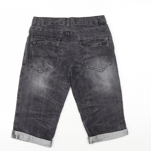 Preworn Boys Black Cotton Straight Jeans Size 10-11 Years Regular Zip