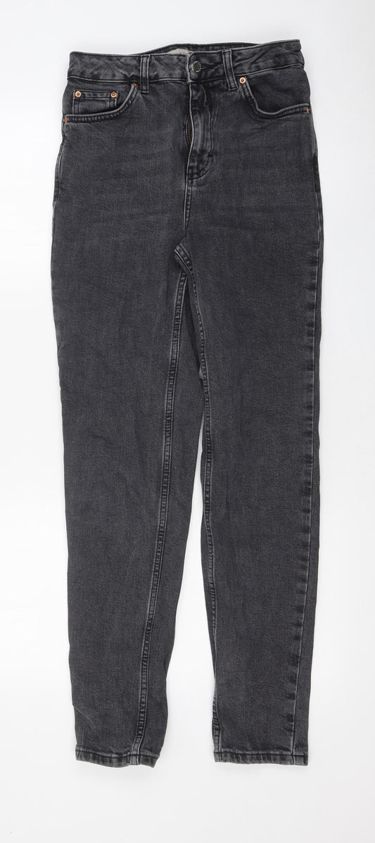 Topshop Mens Black Cotton Skinny Jeans Size 26 in L32 in Regular Zip