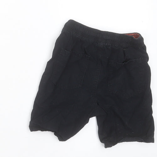 George Boys Black Cotton Bermuda Shorts Size 4-5 Years Regular Drawstring