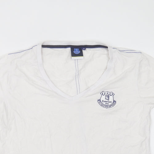 Fanatics Womens White Cotton Basic T-Shirt Size 18 V-Neck - Everton FC