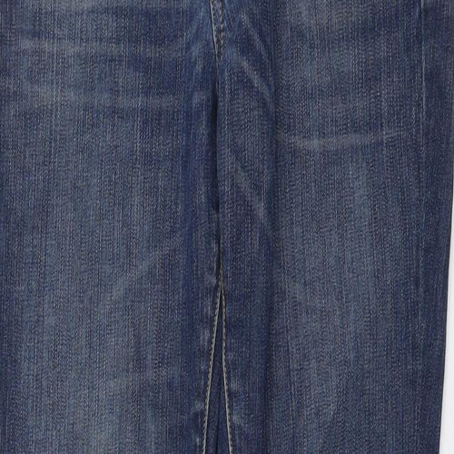 Lee Womens Blue Cotton Straight Jeans Size 27 in L31 in Regular Button